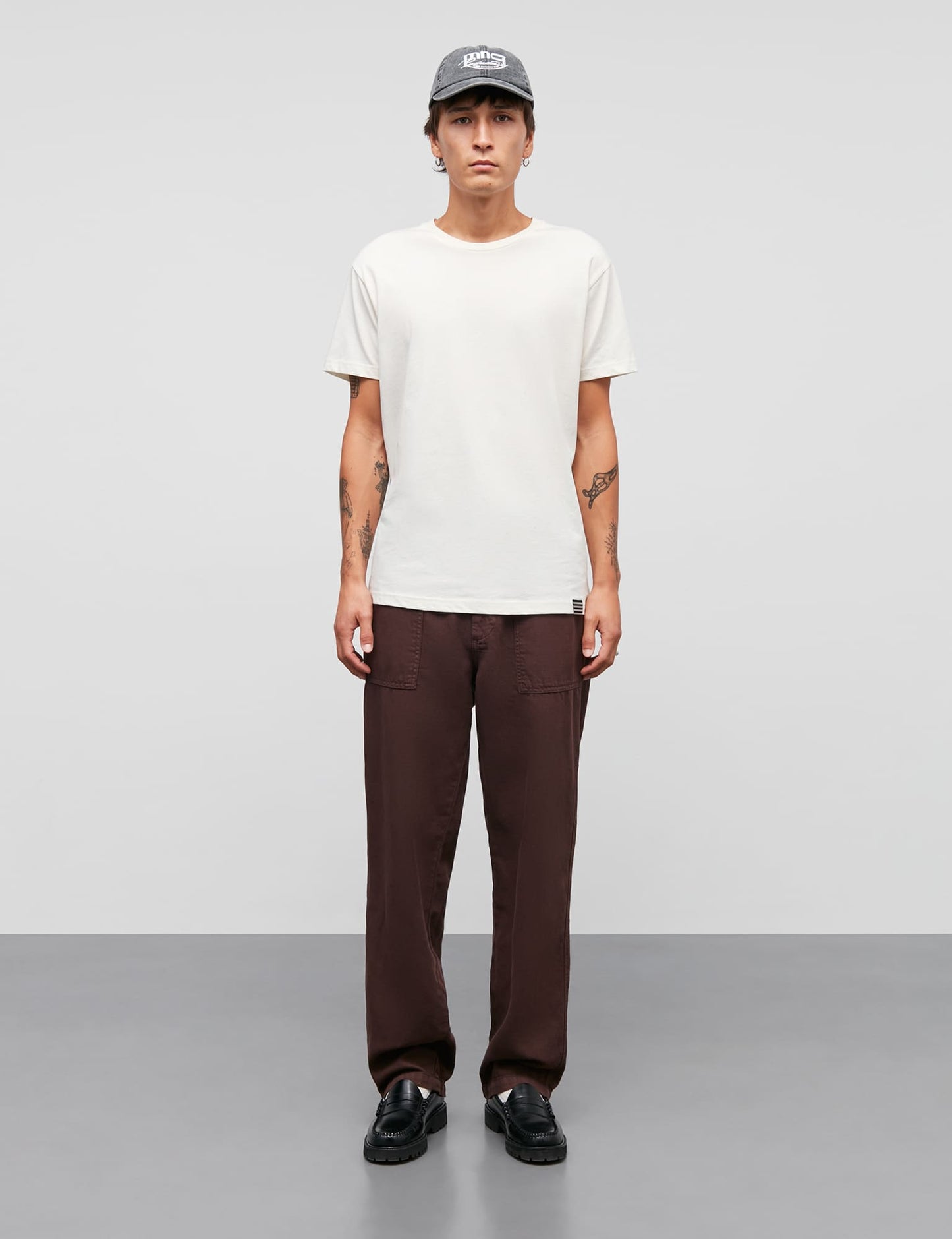 Cotton Linen Work Jay Pants, Chicory Coffee