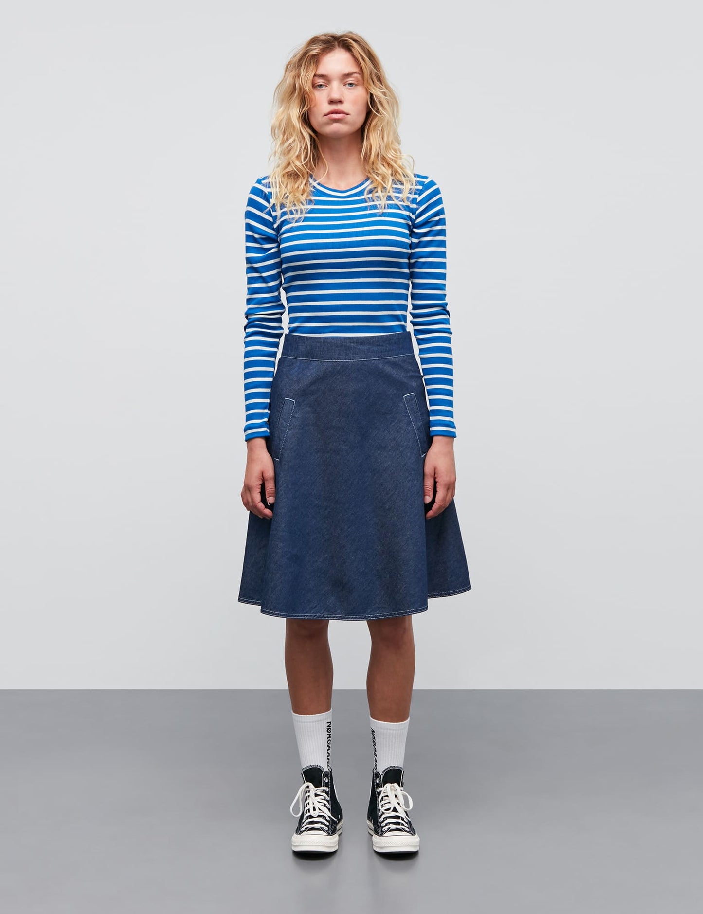 Air Denim Stelly Skirt, Dark Blue Denim