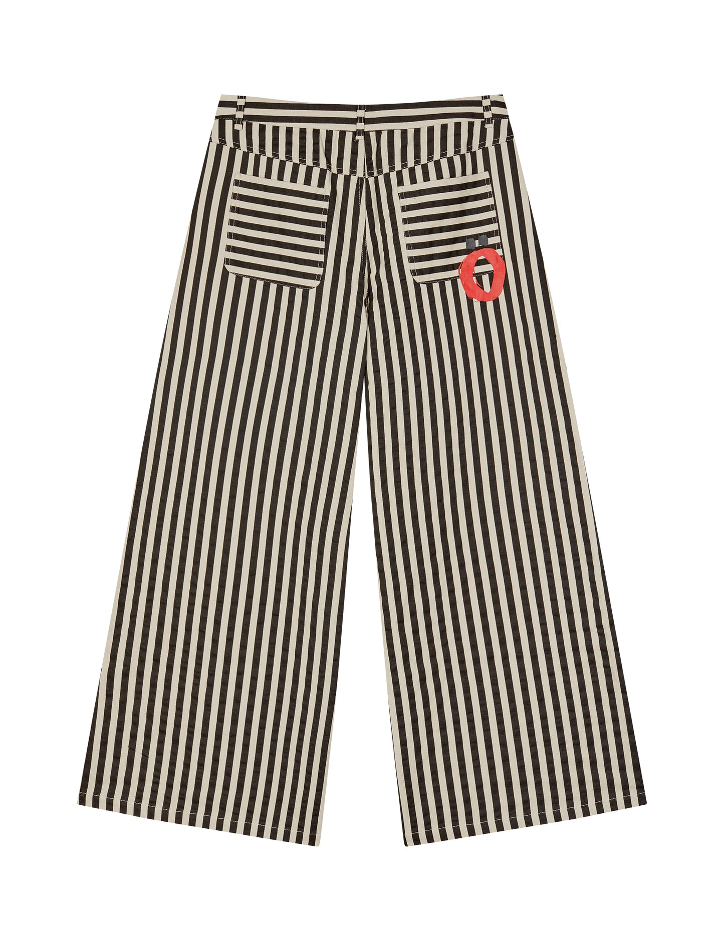 Nabia Pants, Black/White Stripes