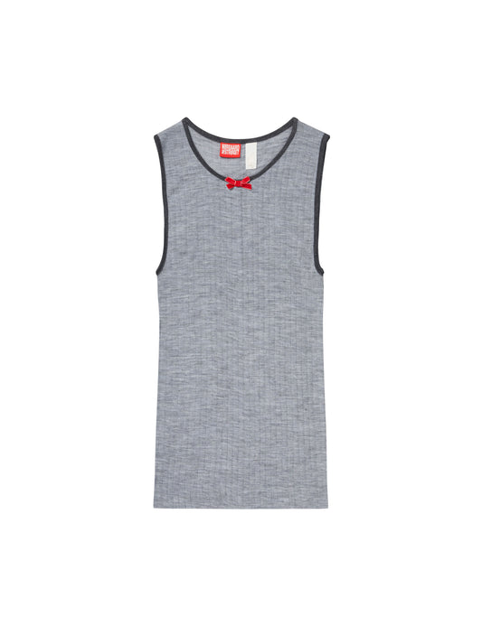 NPS Tank Top Wool Caro Editions, Light Grey Melange