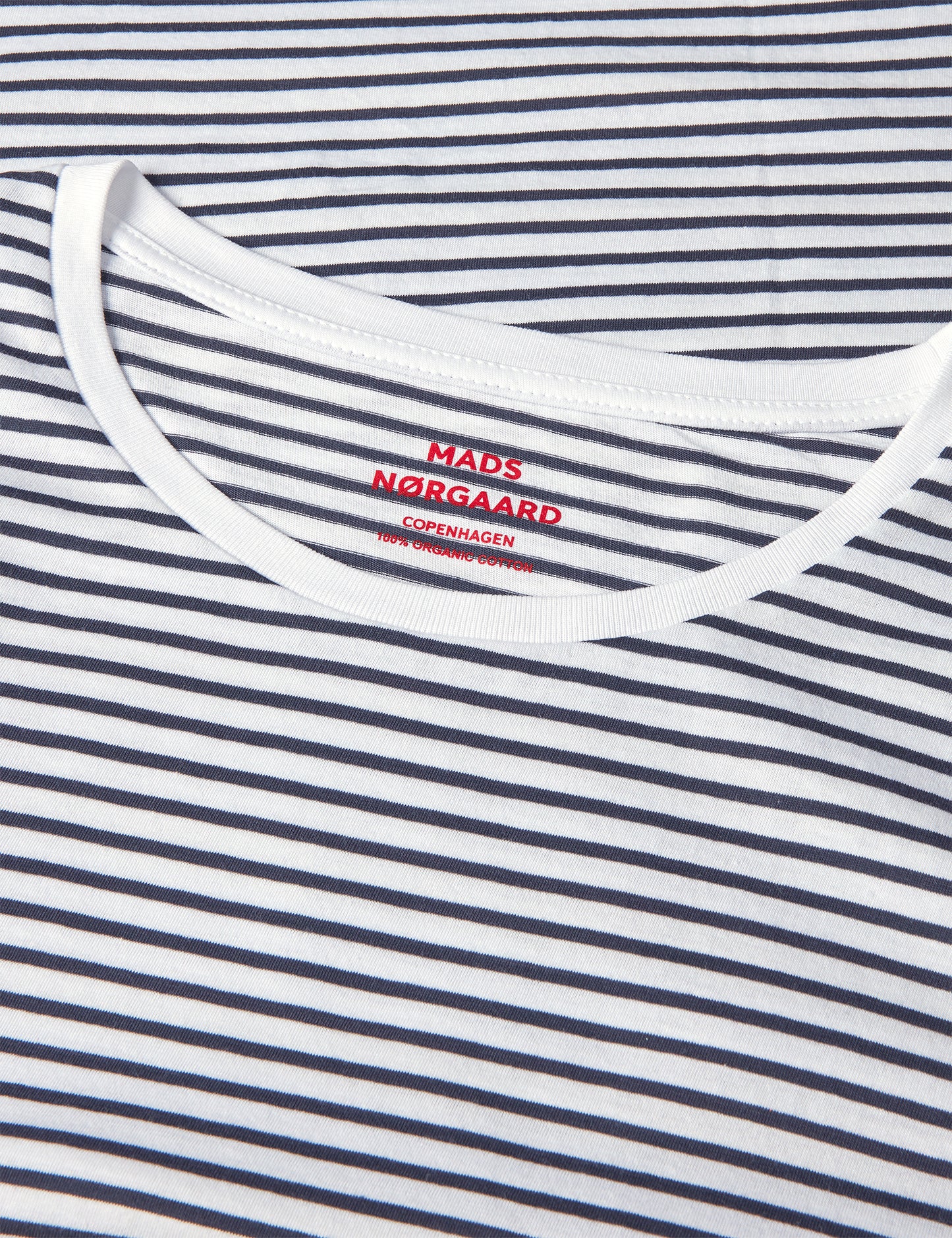 Fine Jersey Stripe Teasy Tee FAV, White/Black