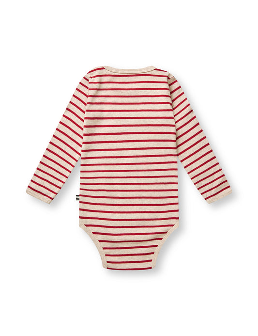 Soft Striped Rib Body, Red / Nature Mel