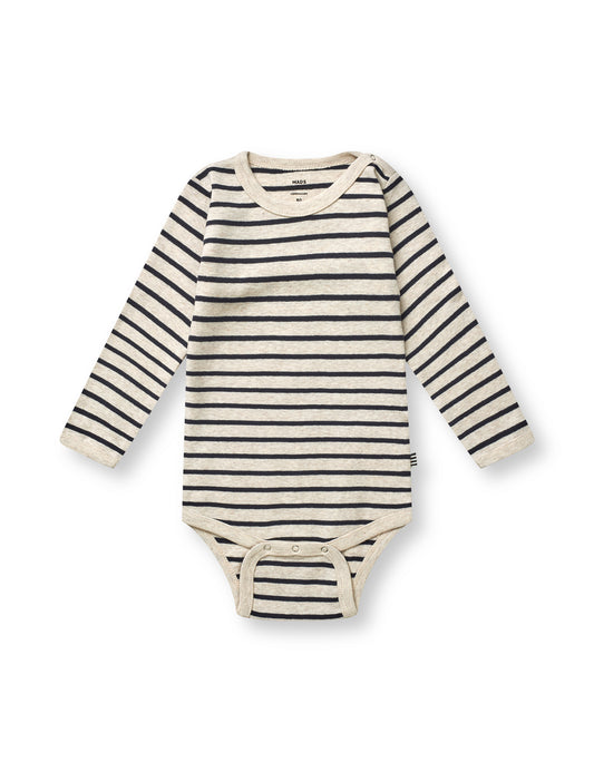 Soft Striped Rib Body, Navy/ Nature Mel