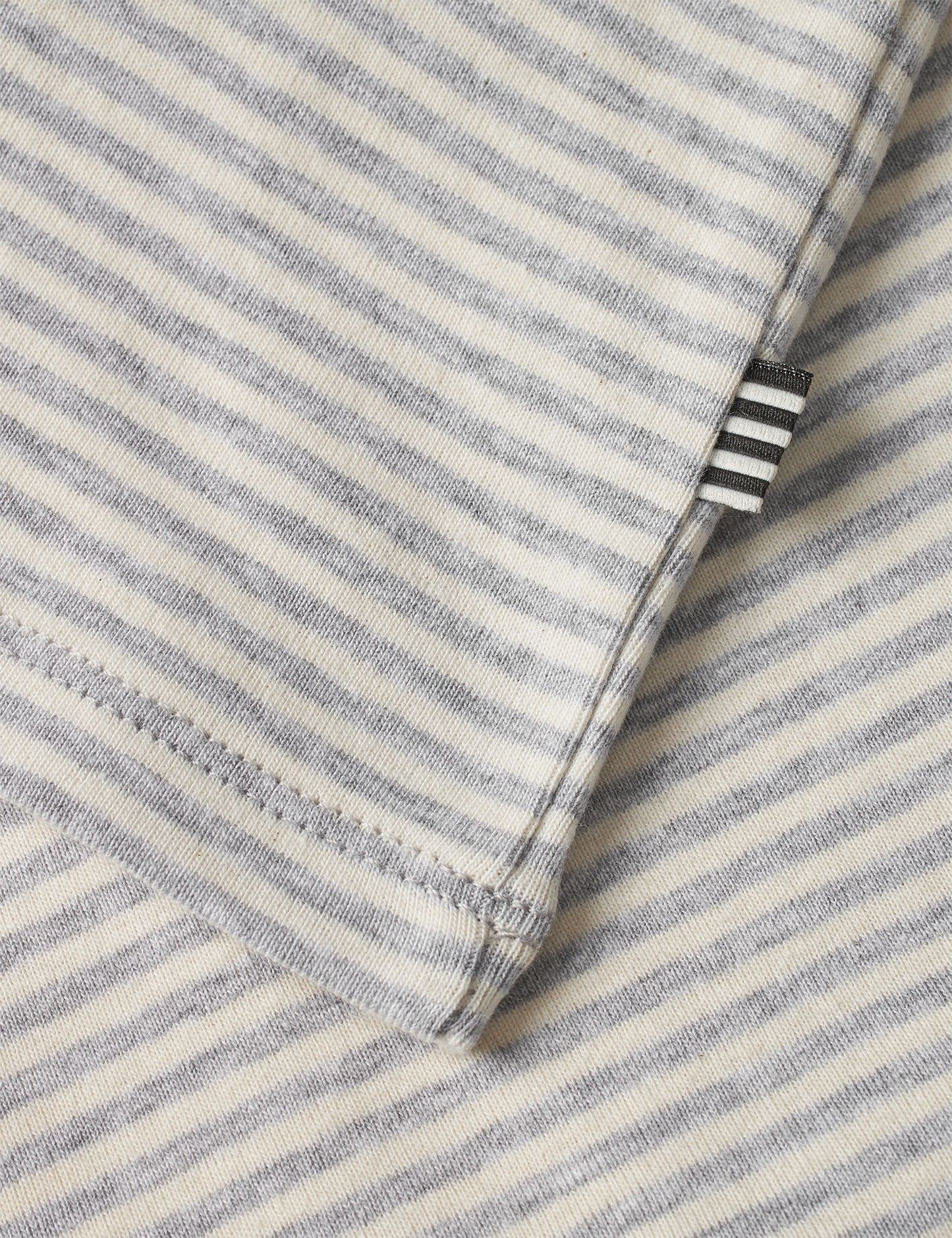 Soft Striped Rib Tobinino, Off White / Grey Mel