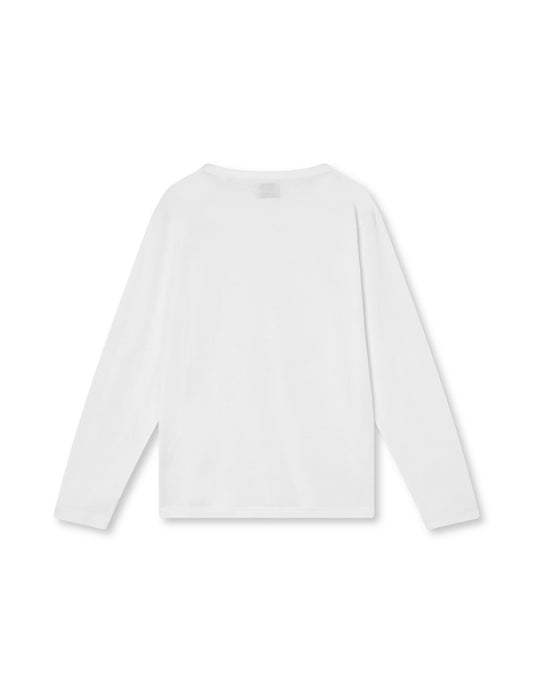 Fine Jersey Thorlino L/S Tee FAV,  White