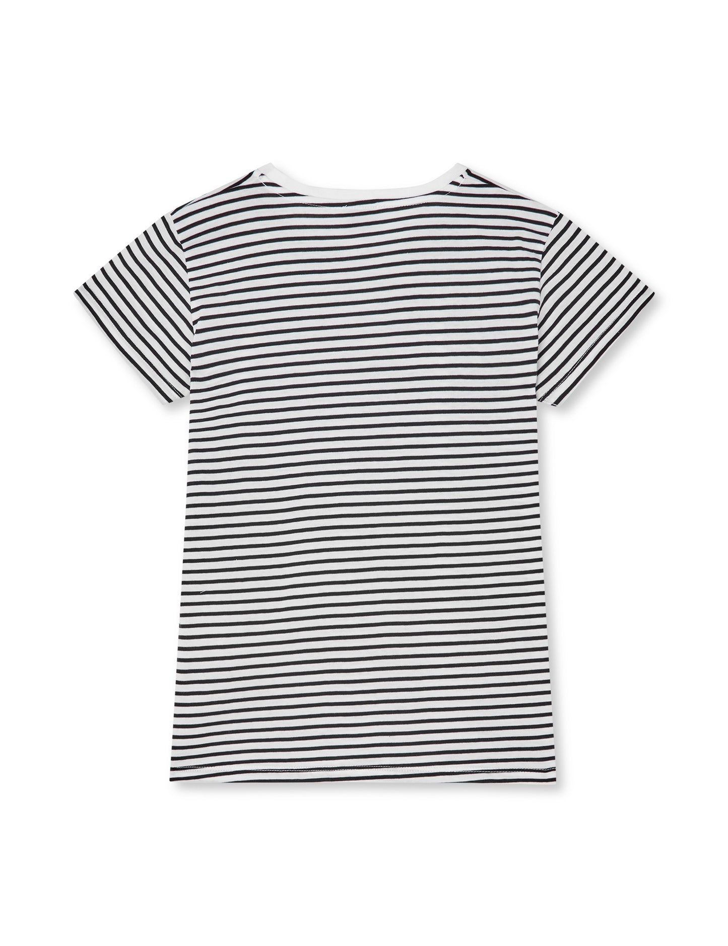 Fine Jersey Stripe Tuvina Tee FAV,  White/Black