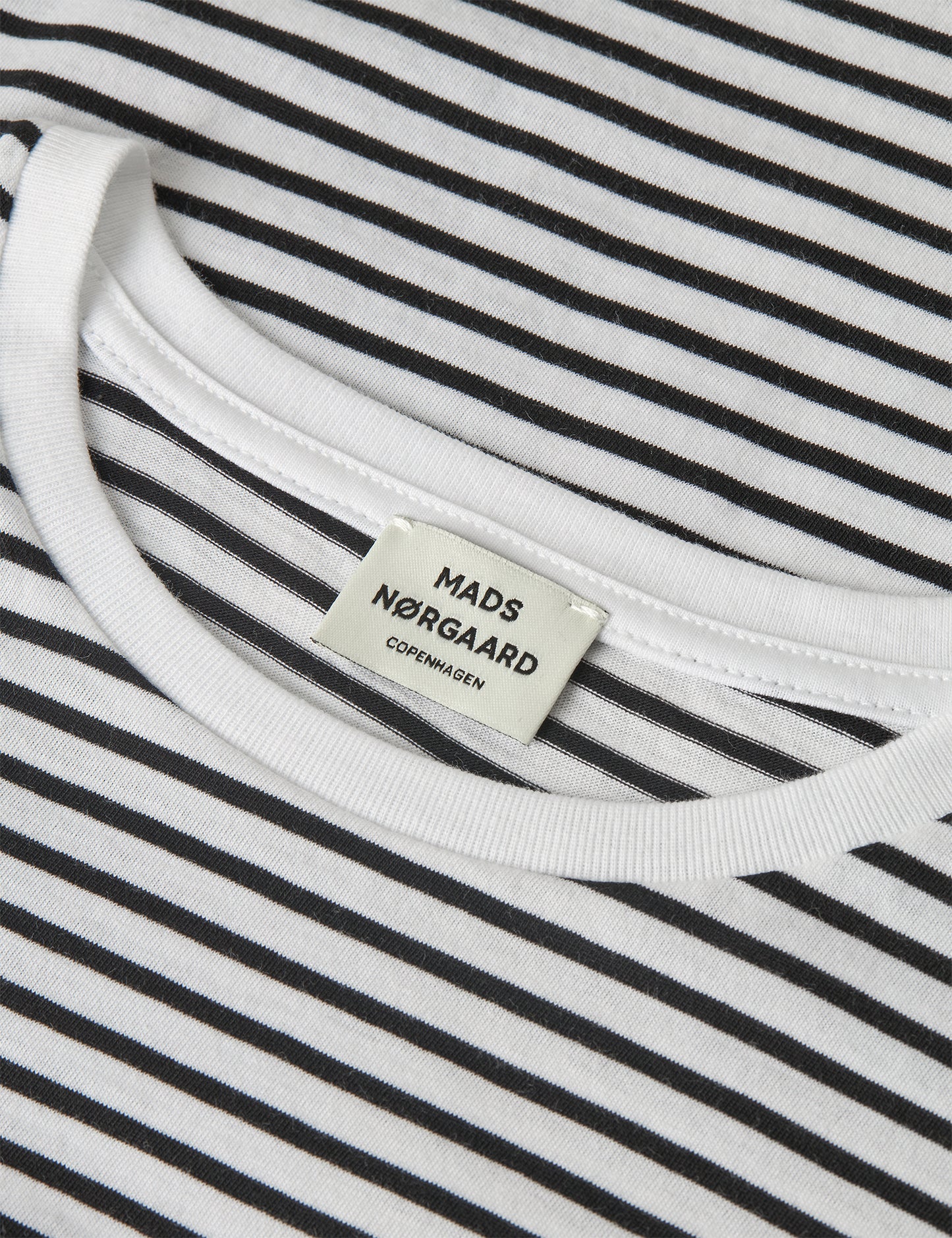 Fine Jersey Stripe Tuvina Tee FAV,  White/Black