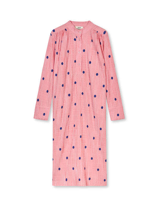 Crinckle Pop Eva Dress AOP, Dot AOP/Candy Pink