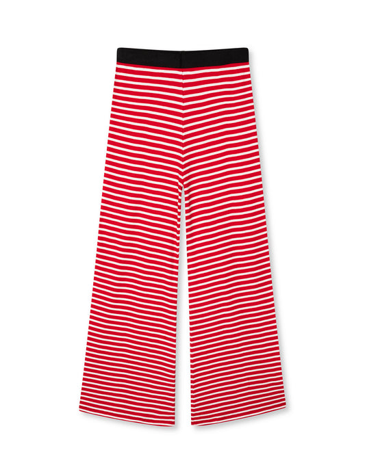 2x2 Cotton Stripe Veran Pants, High Risk Red/White Alyssum