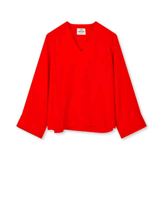 Light Crepe Milly Top, Fiery Red