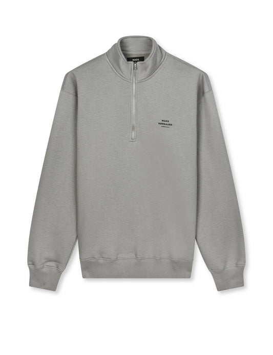 Standard Half Zip Logo Sweat, Moon Mist