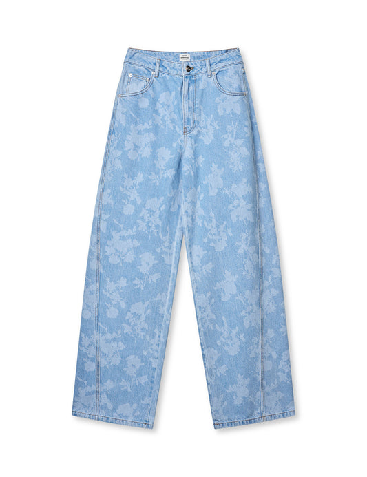 Art Denim Christel Jeans, Light Denim/Ink Flower AOP