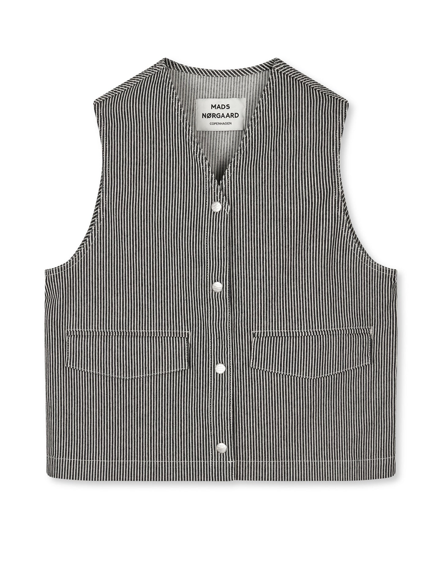 Hickory Punk Molly Vest, Black/White