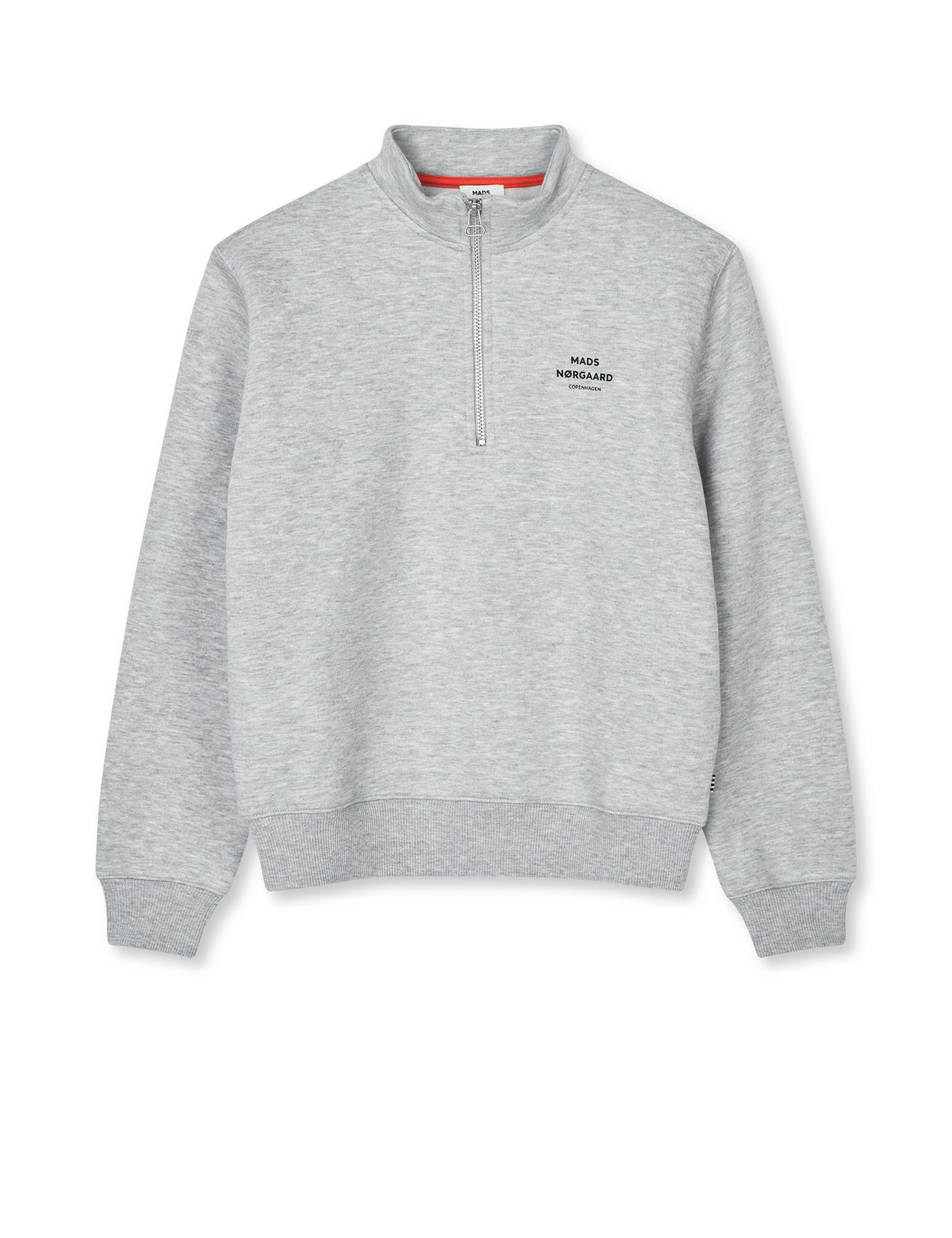 Mix Sweat Crewie Half Zip Sweatshirt, Grey Melange