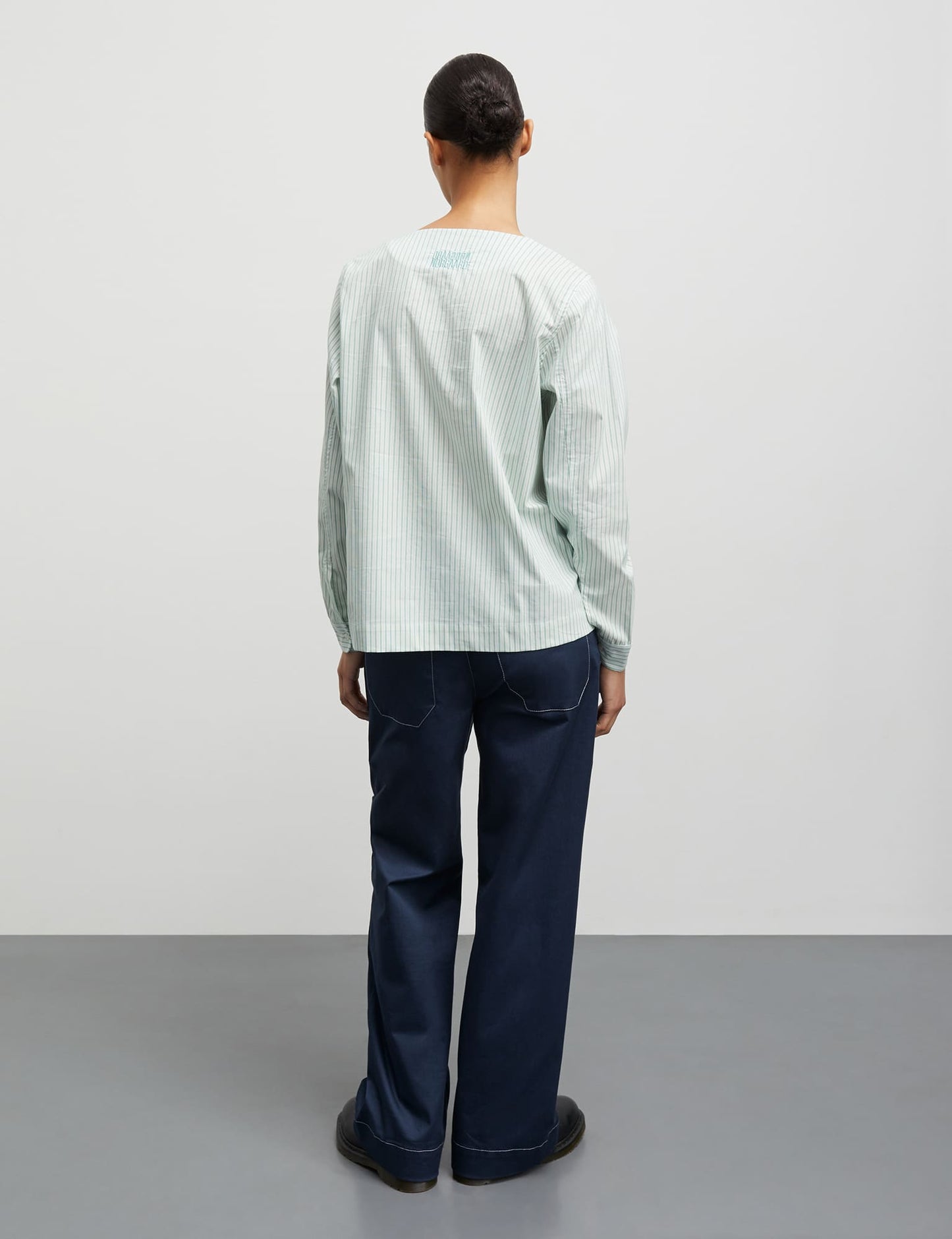 Poplinda Dana Shirt, Pinstripe/Verdant Green