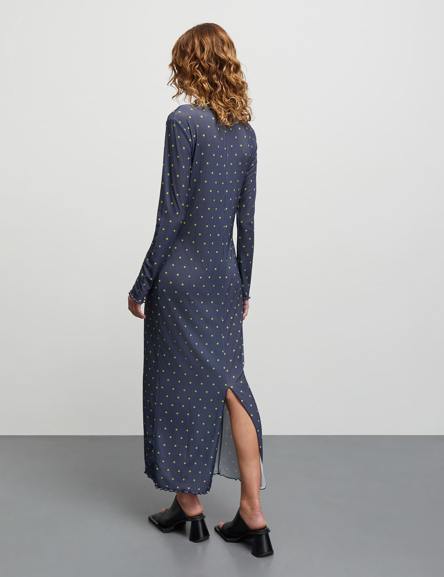 Fancy Jersey Melanie Dress, AOP Dot/Parisian Night