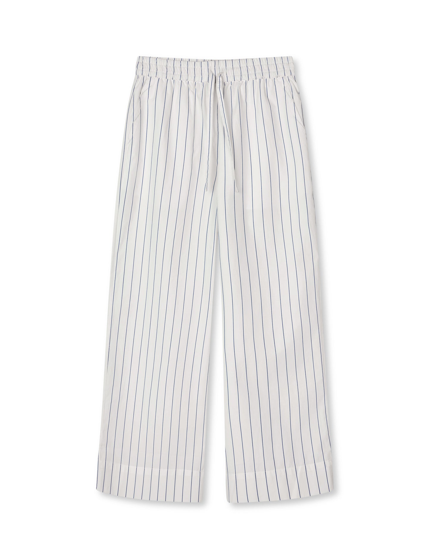 Crisp Poplin Pipa Pants, Pinstripe/Parisian Night