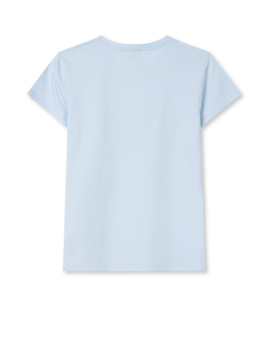 Single Cotton Tuvina Tee, Cashmere Blue