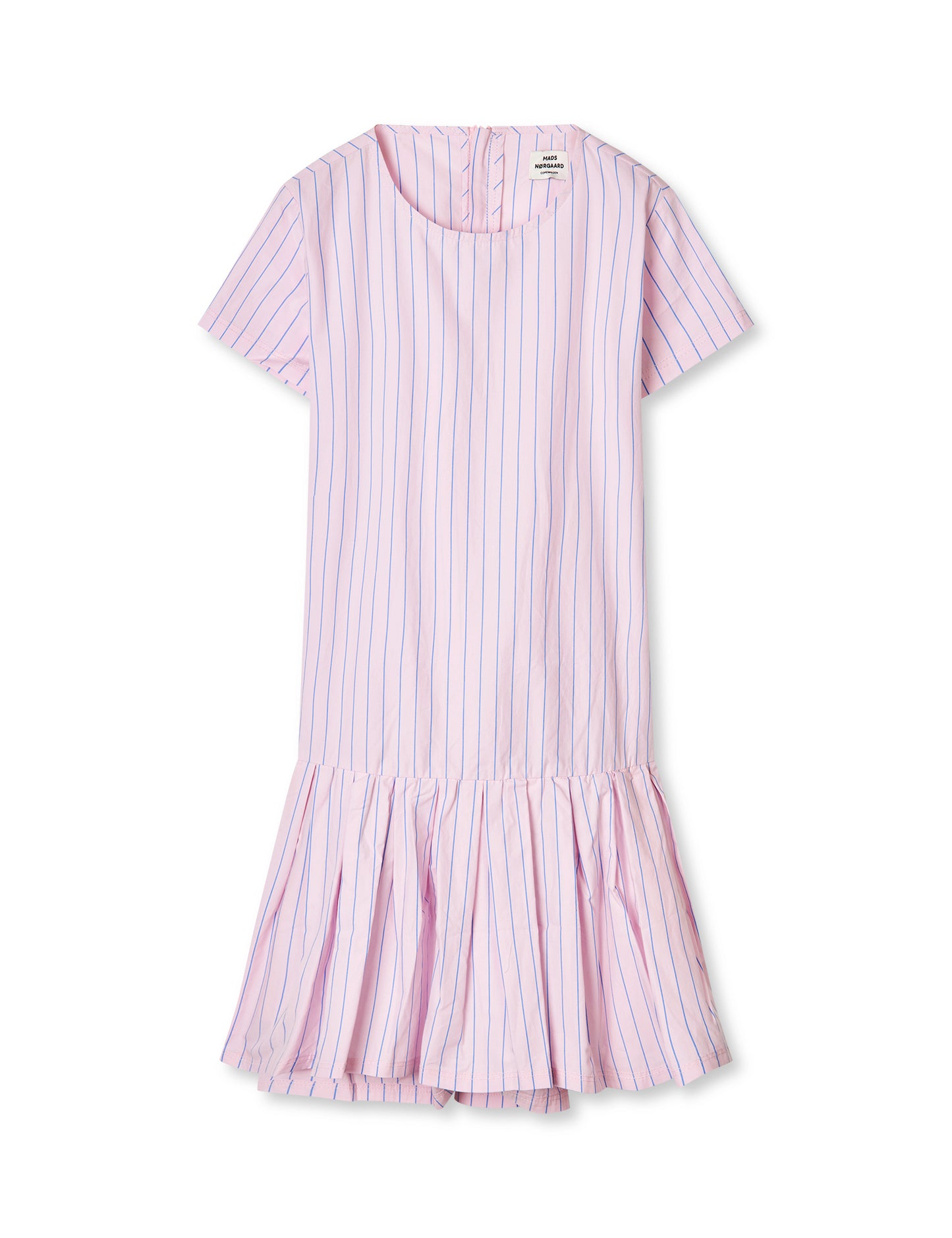 Crisp Poplin Drastina Dress, Pinstripe/Parfait Pink