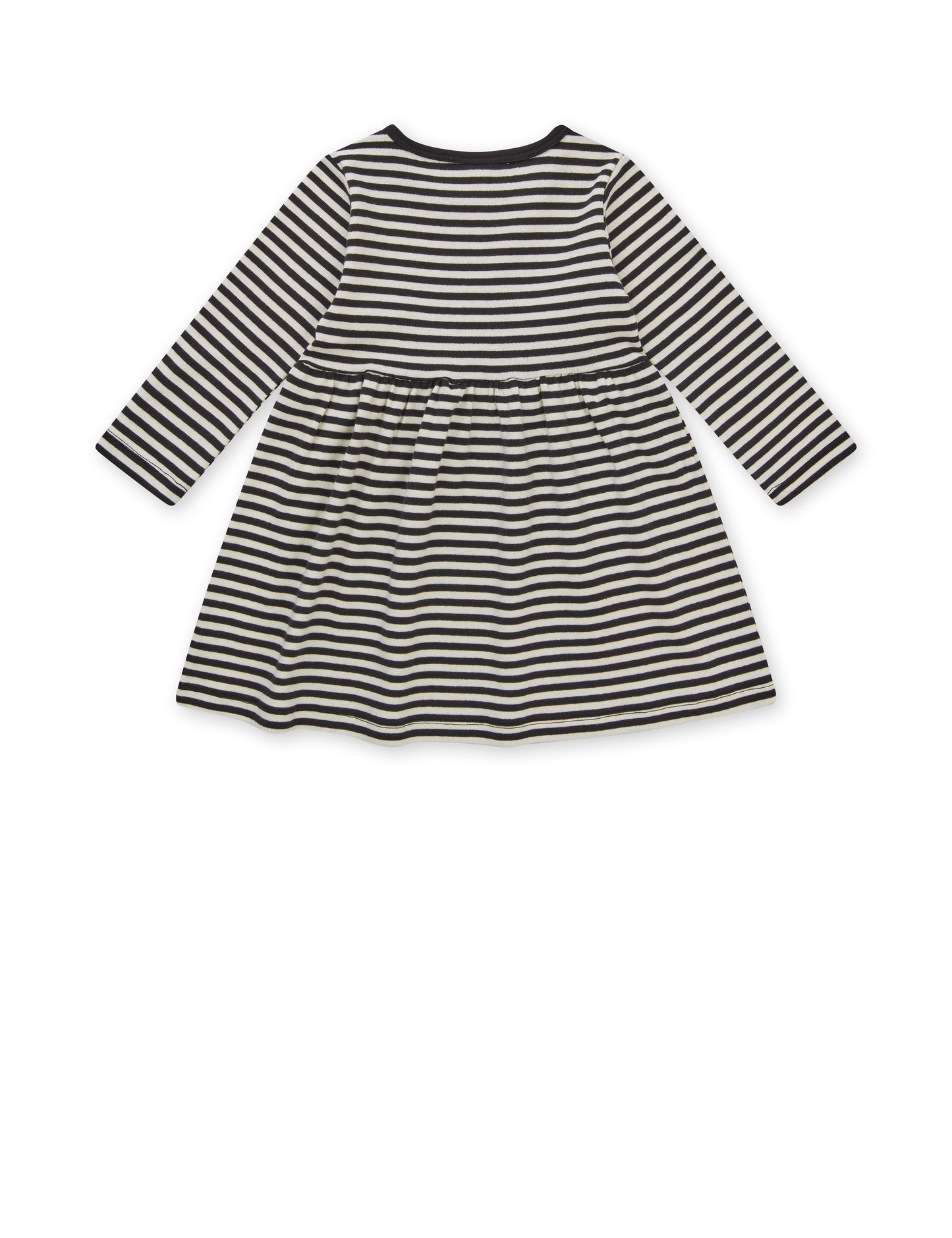 Soft Duo Striped Merkur Dress, Black/Vanilla Ice