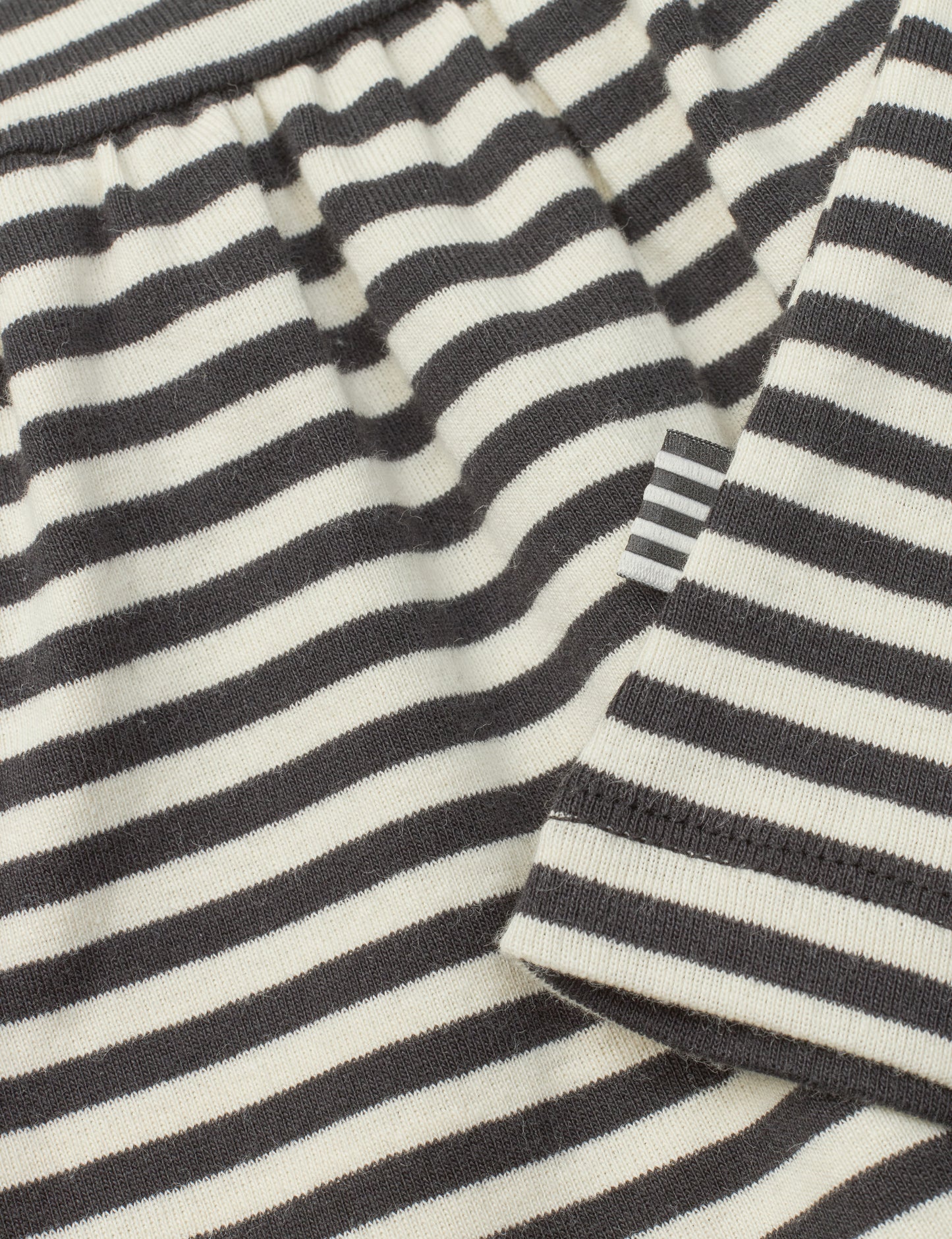 Soft Duo Striped Merkur Dress, Black/Vanilla Ice