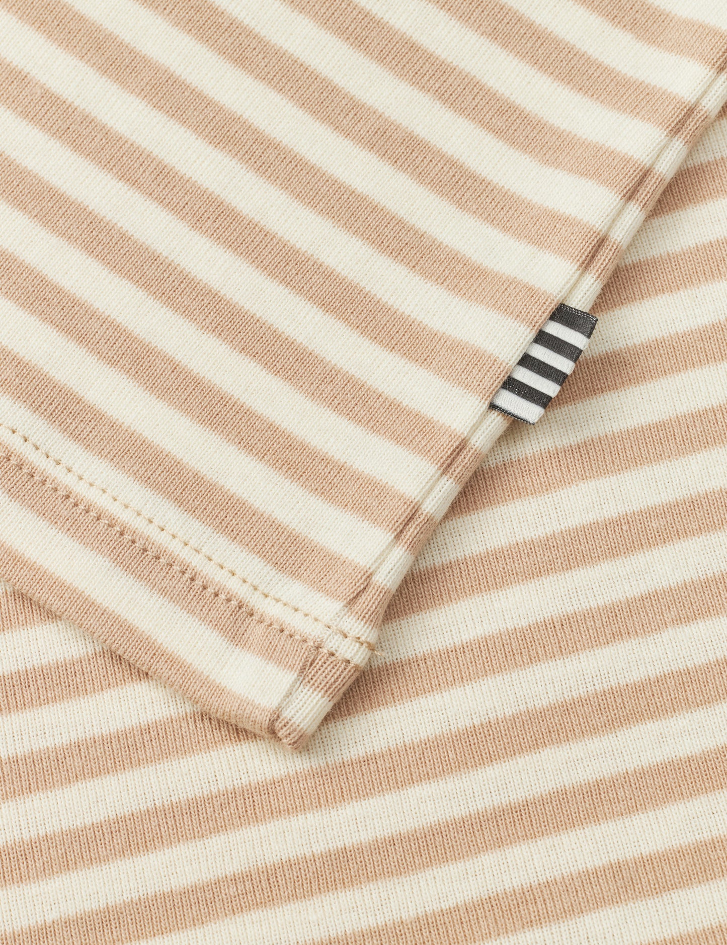 Soft Duo Striped Tobinino Tee LS, Oxford Tan/ Vanilla Ice