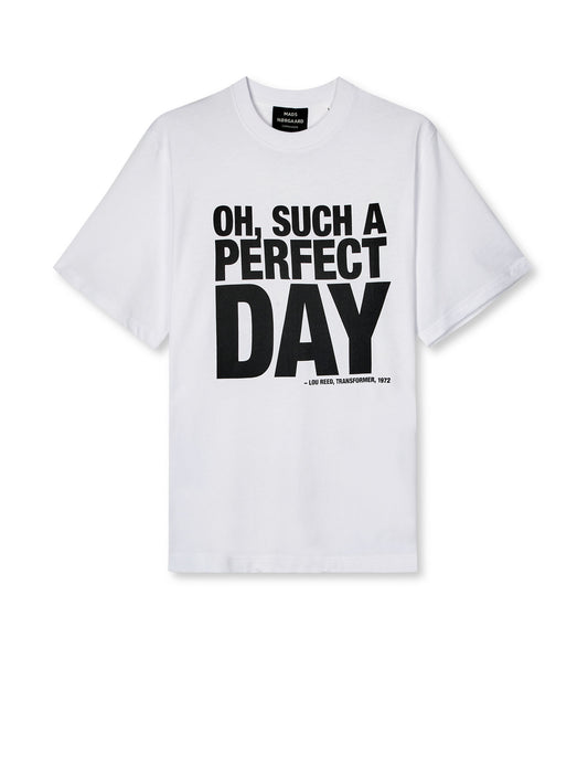 Cotton Jersey Frode Perfect Day Tee, White