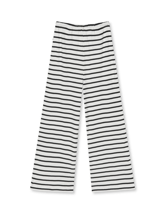 2x2 Cotton Stripe Verona Pants, Vanilla Ice/Black