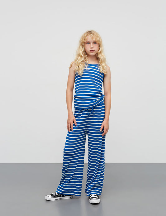 2x2 Cotton Stripe Carinila Top, Surf The Web/Vanilla Ice