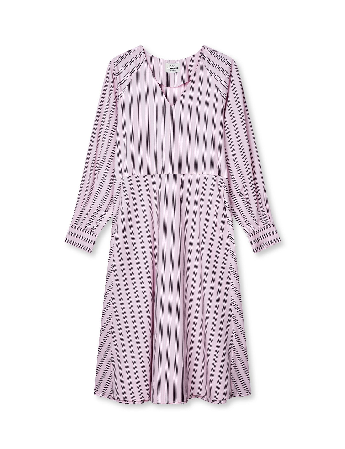 Poplinda Esme Dress, Pinstripe/Parfait Pink