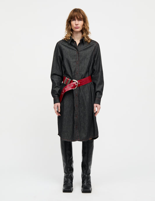 Air Denim Crissy Dress, Black