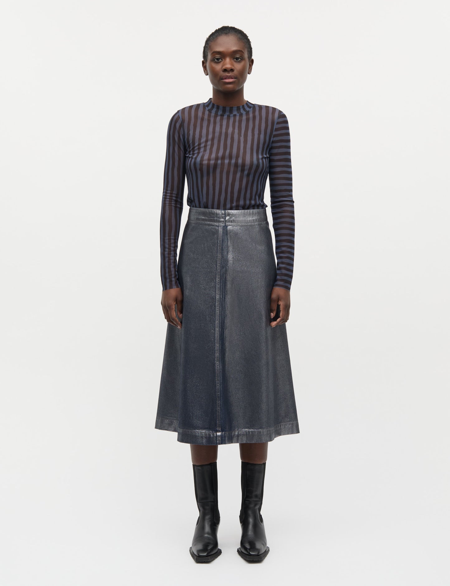 My Mesh Mia Top AOP, Parisian Night/Black