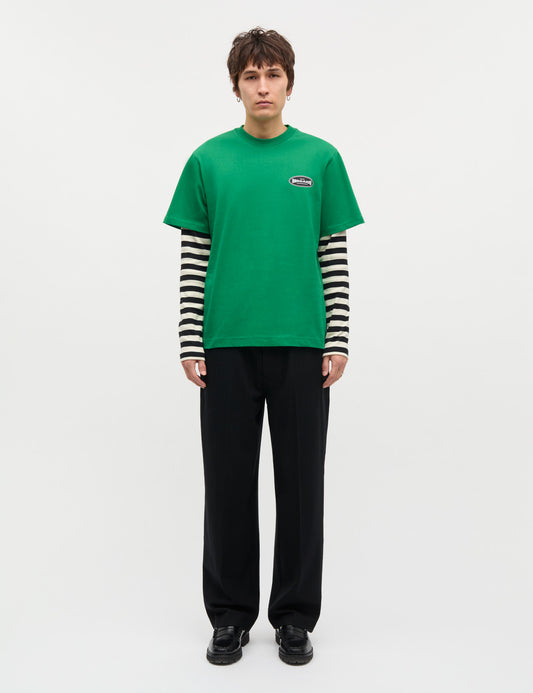 Cotton Jersey Big Logo Frode Tee, Verdant Green